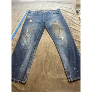 Akademiks Jeanius Men's Jeans 42x32‎ Biker Moto Y2K Streetwear